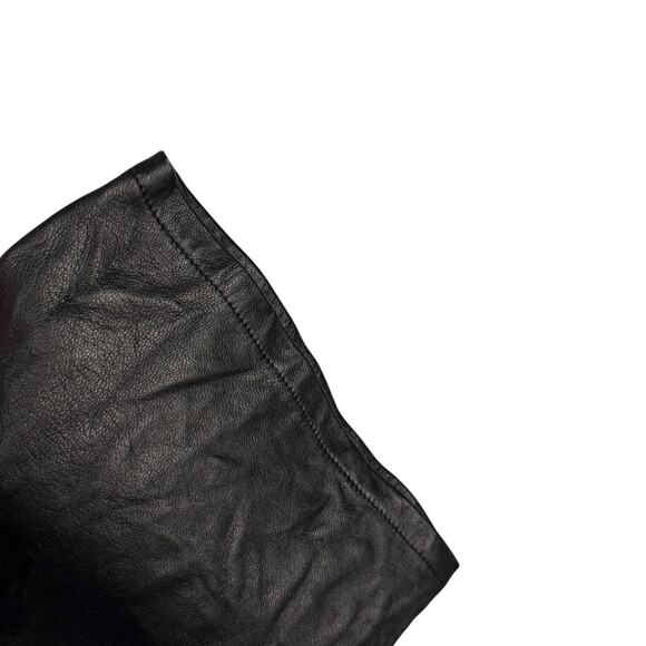 Calvin Klein Jeans Vintage 90s Y2K 100% Leather Soft Flexible Lined Pants Sz 14 - Picture 12 of 14